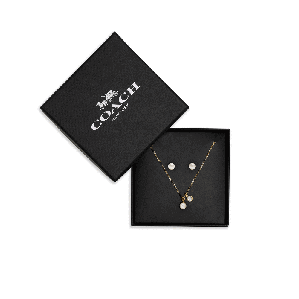 Coach Necklace and Earring Pearl Set Jarrolds Norwich